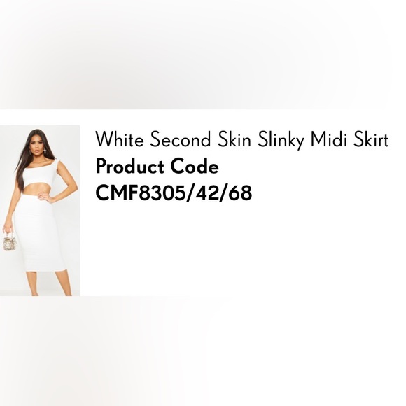 Pretty Little Thing: White Pencil Skirt - Picture 6 of 6